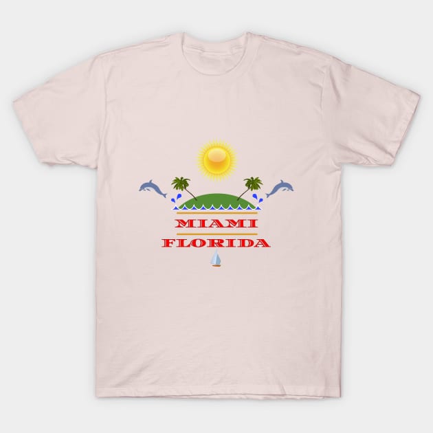 Miami Capital del  Sol T-Shirt by LegnaArt